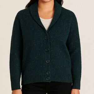 🐑 KERSH green wool blend cardigan